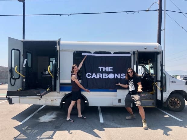 The Carbons converted an accessibility bus into a travelling concert stage.  (Dominika Lirette/CBC News - image credit)