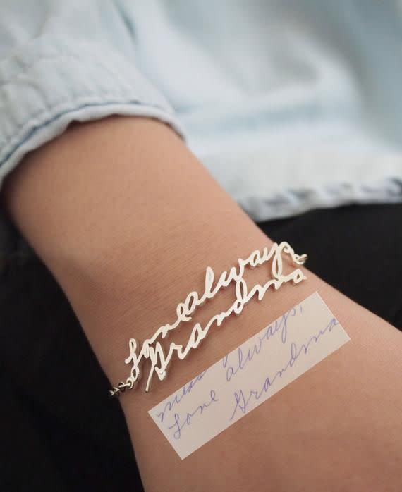 Actual Handwriting Bracelet