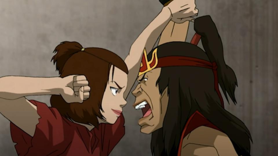 Suki capturing the Warden in Avatar.