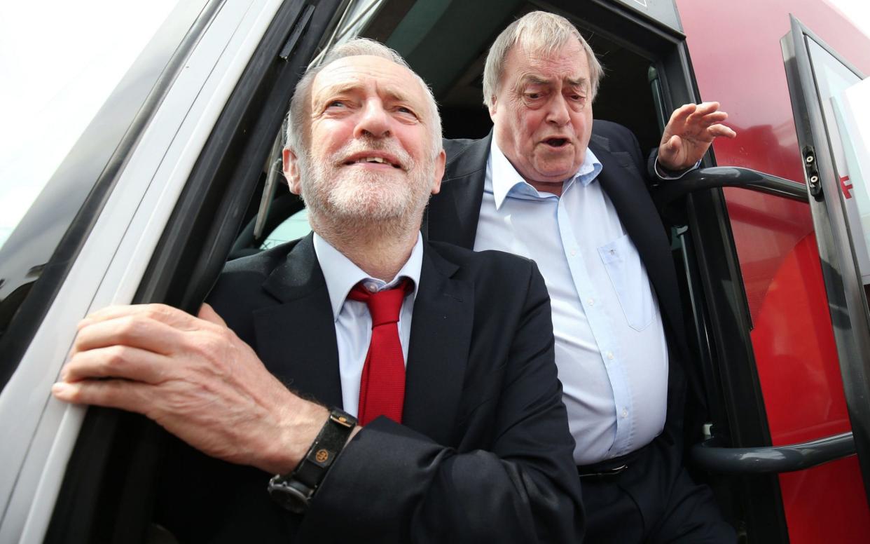 Jeremy Corbyn on the campaign trail yesterday - PA