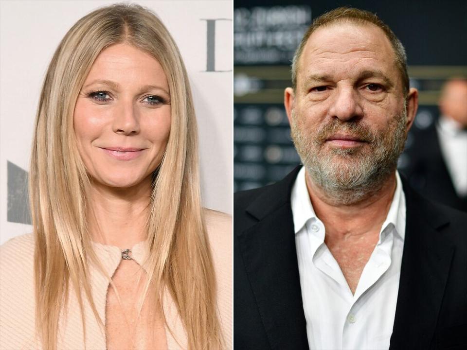 Gwyneth Paltrow, at left, and Harvey Weinstein | Nicholas Hunt/Getty; Alexander Koerner/Getty