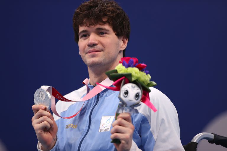 Matias de Andrade, argentino, que ganó medalla en natación en los juegos Paralímpicos