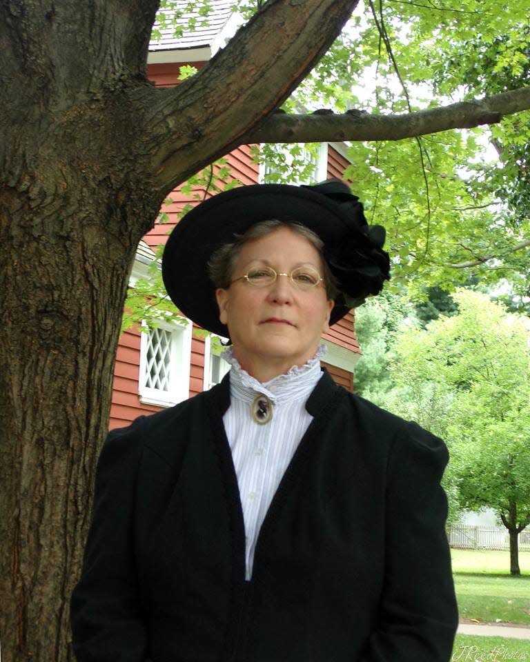 Pictured is Debbie Weinkamer as former First Lady Lucretia Garfield.