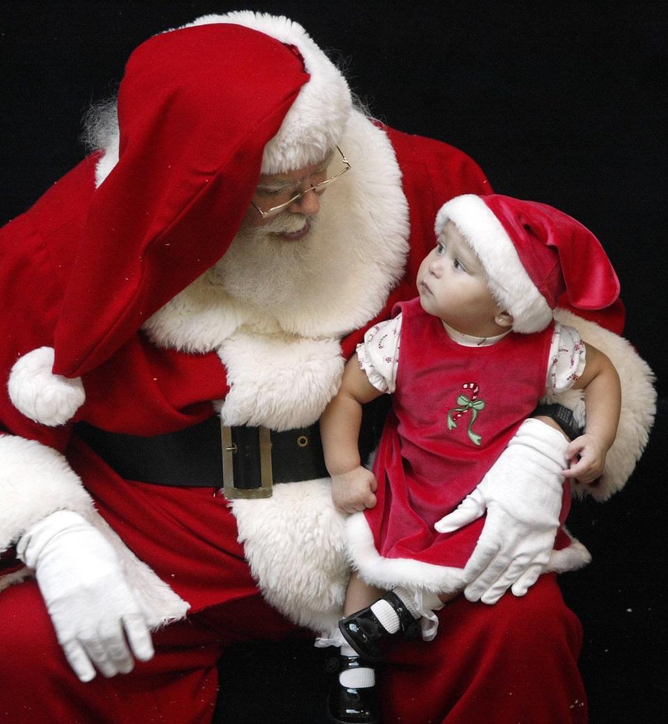 A 2005 visit from Santa at The Mall at Wellington Green.