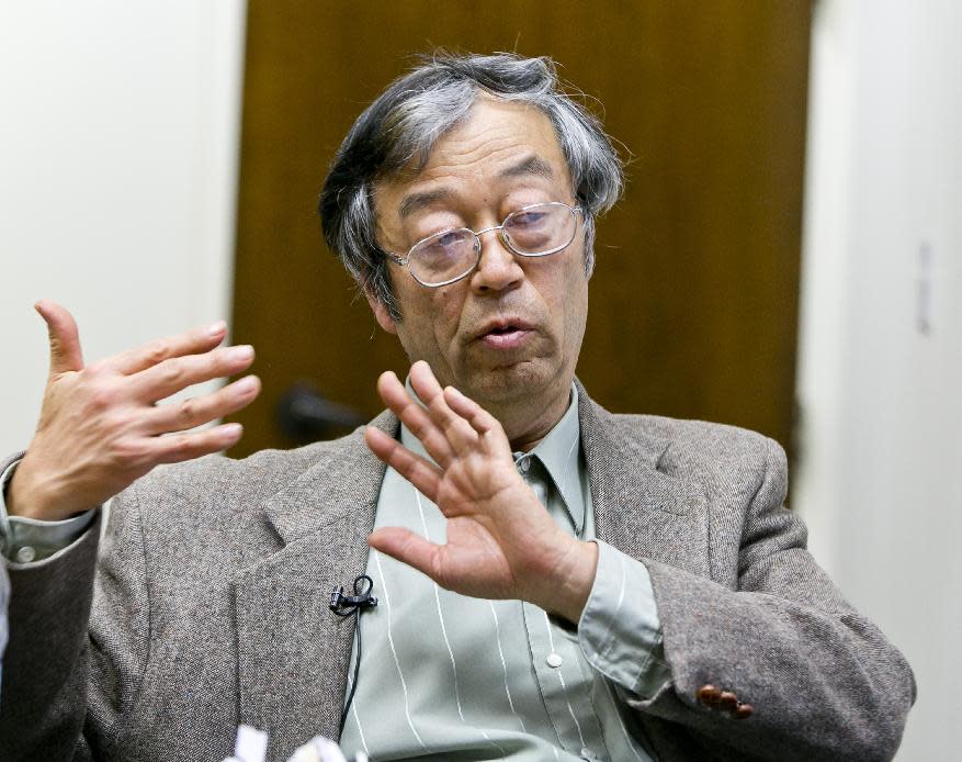 Dorian S. Nakamoto talks during an interview with the Associated Press, Thursday, March 6, 2014 in Los Angeles. Nakamoto, the man that Newsweek claims is the founder of Bitcoin, denies he had anything to do with it and says he had never even heard of the digital currency until his son told him he had been contacted by a reporter three weeks ago. (AP Photo/Damian Dovarganes)