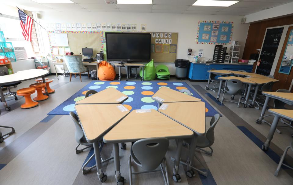A recently refurbished classroom at Grandview Elementary School in Monsey Sept. 5, 2023.