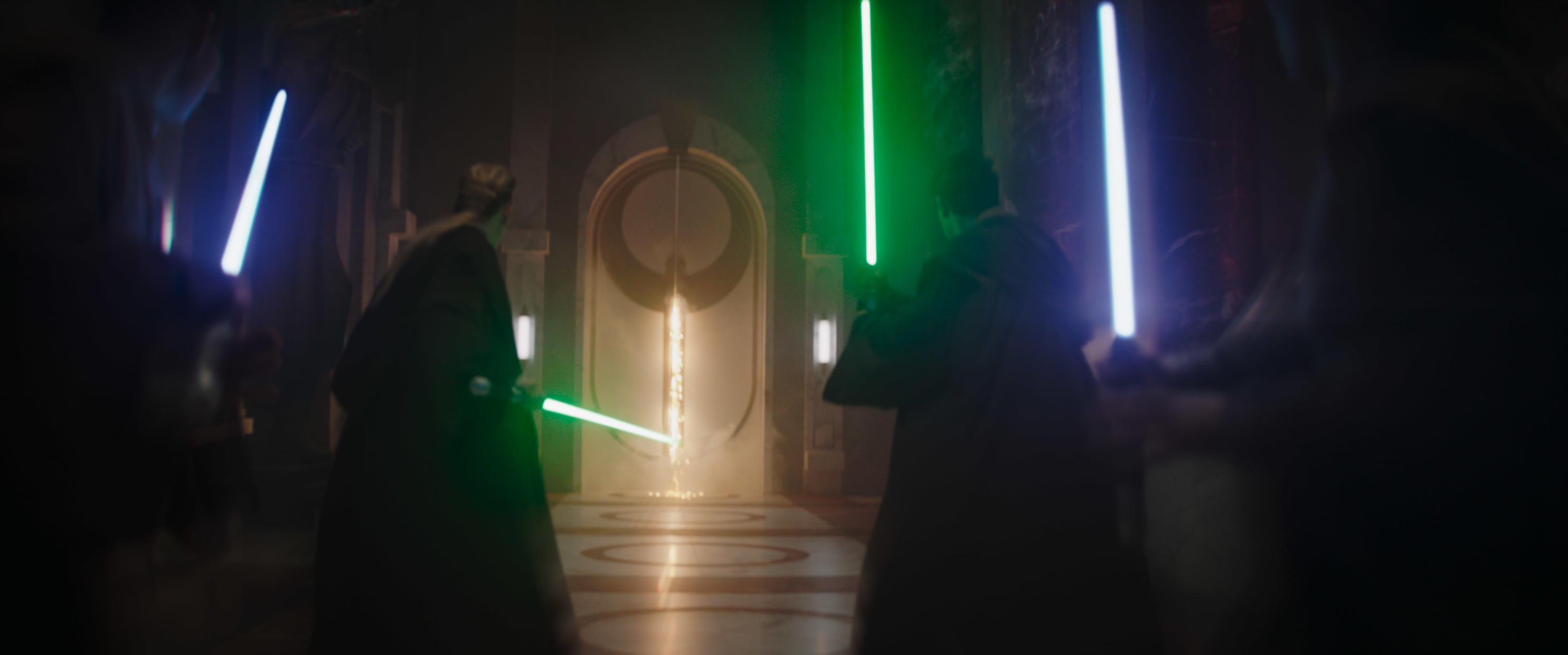 Jedi in a scene from Lucasfilm's THE MANDALORIAN, season three, exclusively on Disney+. Â©2023 Lucasfilm Ltd. & TM. All Rights Reserved.