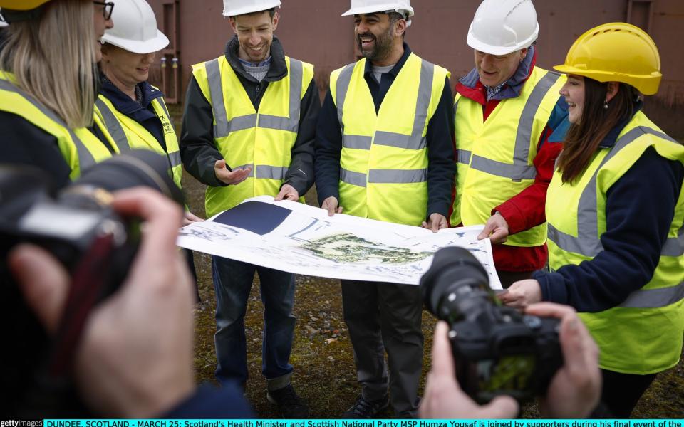 Mr Humza at the proposed site of the Eden Project - Getty