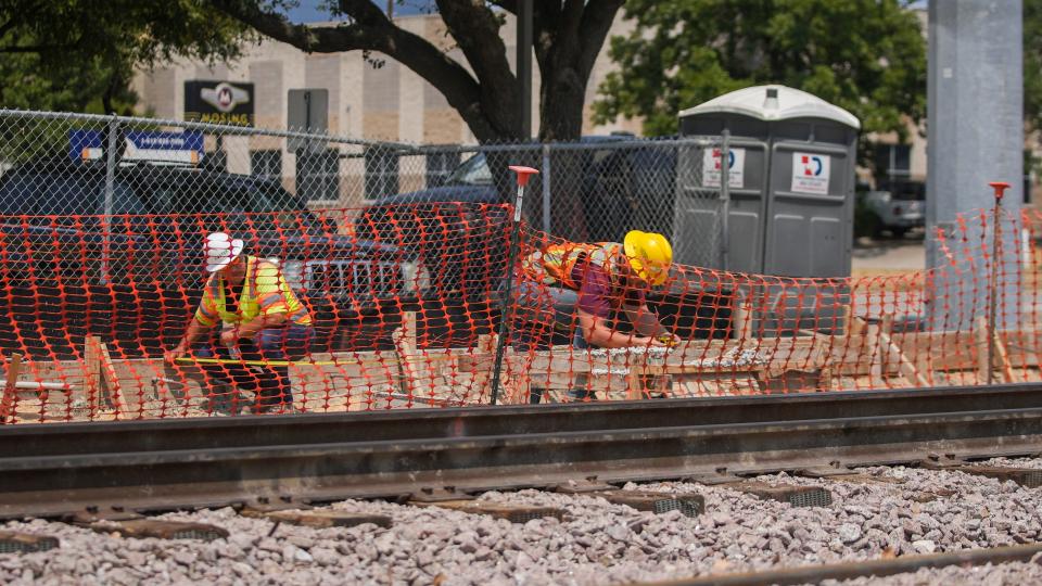 Construction at the CapMetro McKalla Station, just outside of the Q2 stadium continues in August. As part of Project Connect, improvements will be made to the existing Red Line, which runs between Leander and downtown Austin.
