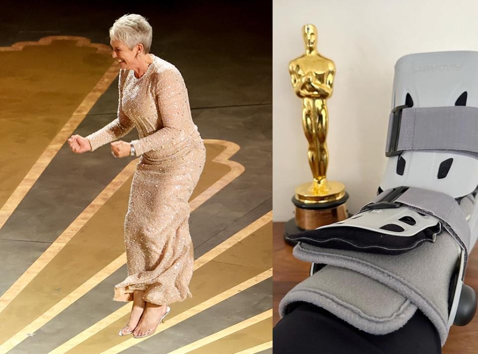 Jamie Lee Curtis, Foot in Medical Boot, Instagram