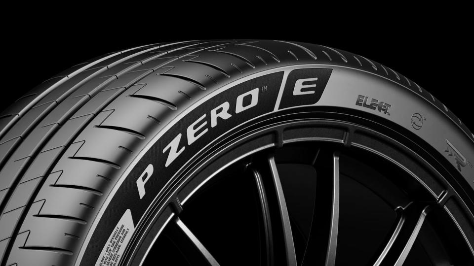 a close up of a pirelli p zero e tire for evs