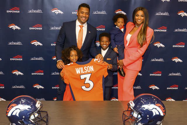 Justin Edmonds/Getty Images Russell Wilson, Ciara, and three of their children