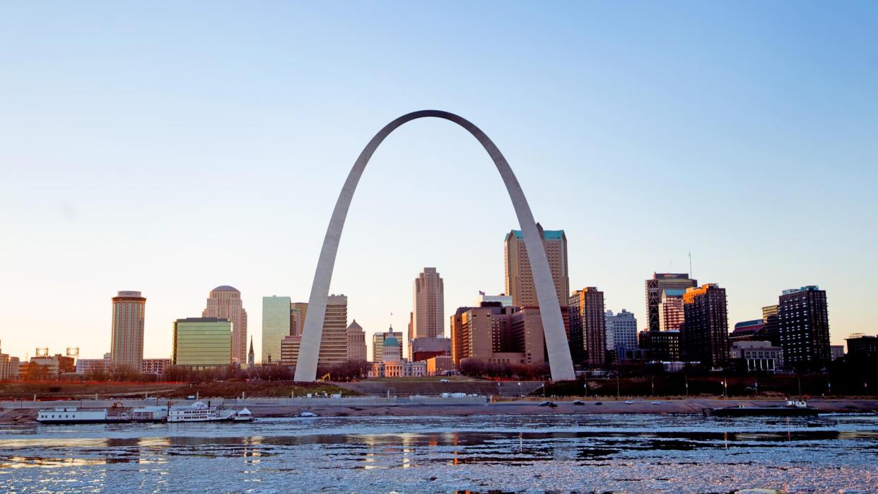 A view of The Gateway Arch and St.