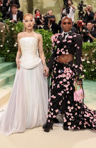 <p>John Shearer/WireImage</p> Ariana Grande and Cynthia Erivo attend the 2024 Met Gala at the Metropolitan Museum of Art in New York City on May 6, 2024