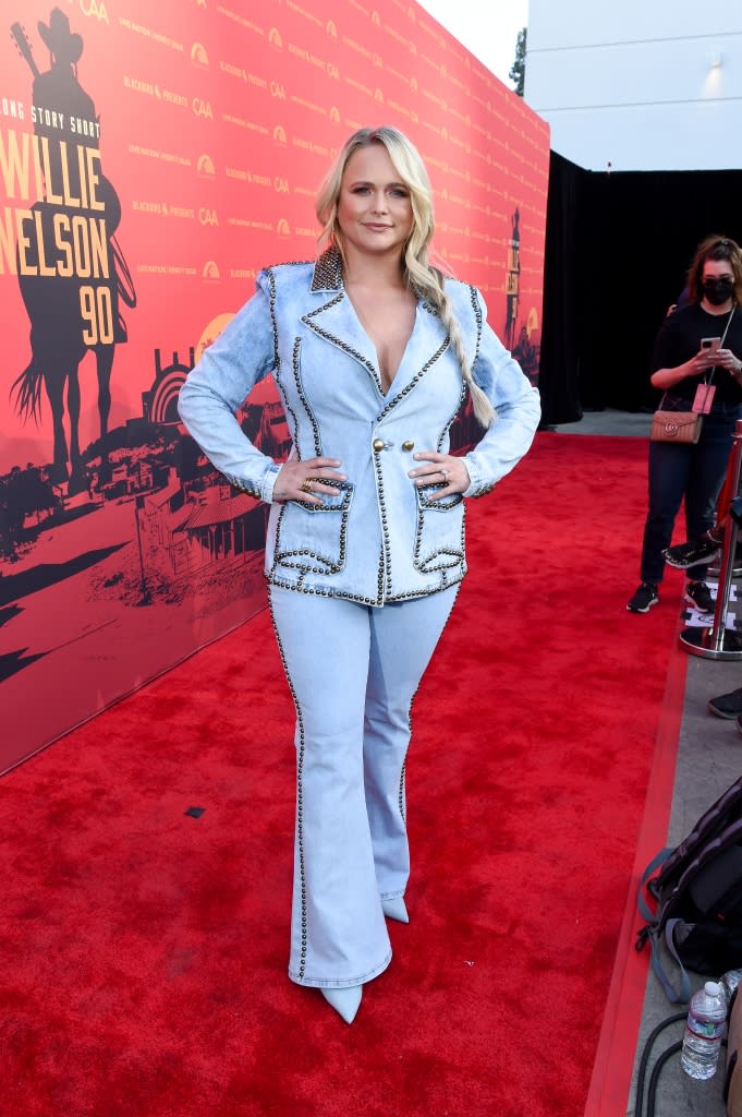 Miranda Lambert at "Long Story Short: Willie Nelson 90" held at the Hollywood Bowl on April 29, 2023 in Los Angeles, California.