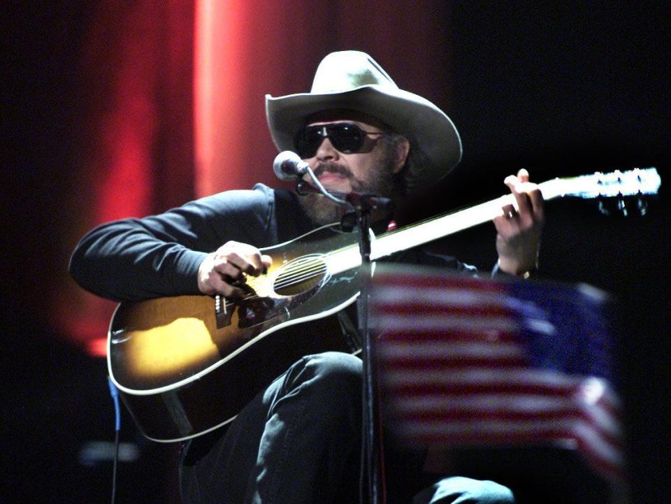 Hank Williams Jr. performs an update of his hit "A Country Boy Can Survive" refashioning the song as "America Will Survive," during the Country Freedom Concert in Nashville after 9/11.