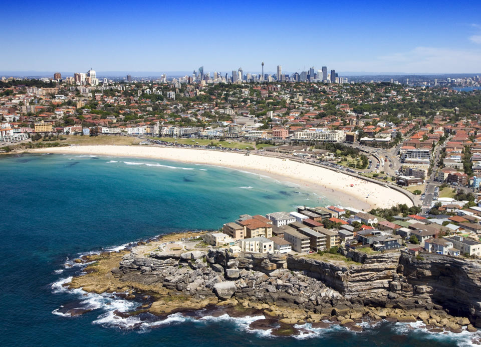 Aerial view of Bondi Beach, Sydney, New South Wales, Australia. (Photo: Gettyimages)