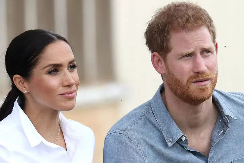 Prince Harry, Duke of Sussex and Meghan, Duchess of Sussex visit a local farming family, the Woodleys, on October 17, 2018 in Dubbo, Australia