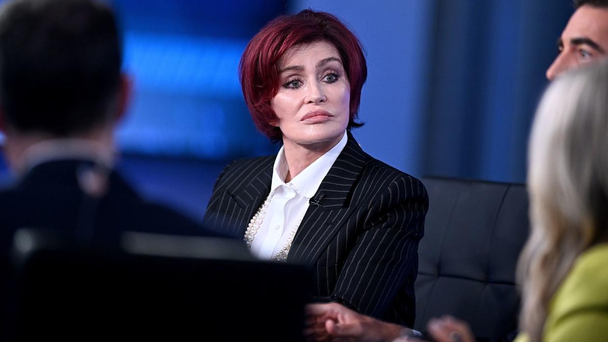 A close-up photo of Sharon Osbourne