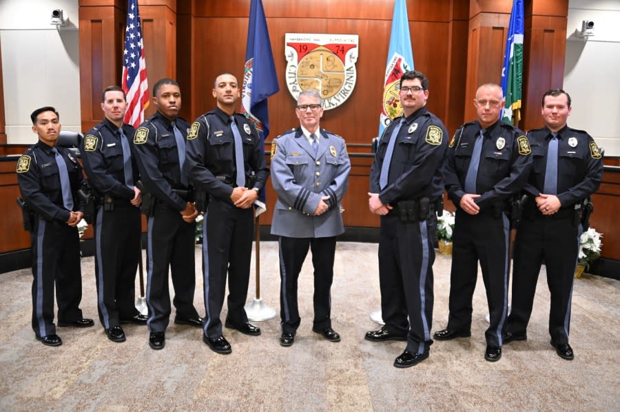 Badge Pinning Ceremony (Courtesy: Suffolk Police Department)