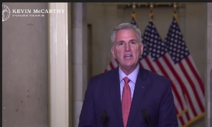 美國眾議院議長麥卡錫（Kevin McCarthy）/X畫面