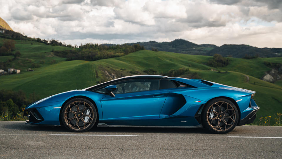 A 2022 Lamborghini Aventador Ultimae.