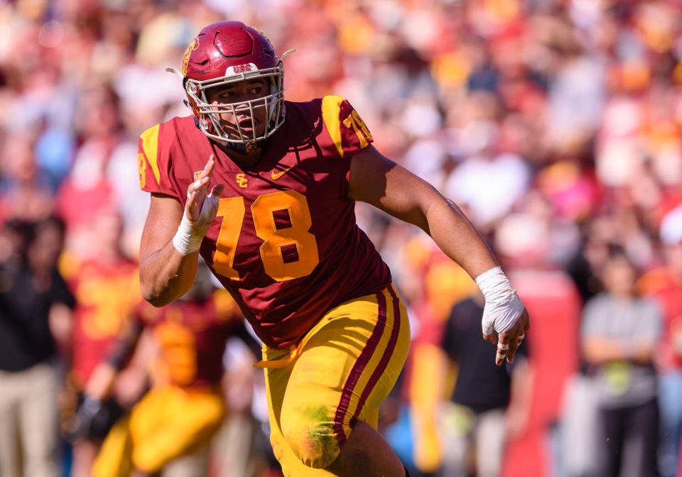 USC DL Jay Tufele is starting to flash star power. (Getty Images)