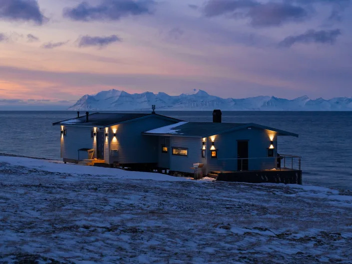 Cecilia Blomdahl's cabin in Longyearbyen, one of the few homes of its kind on the island.