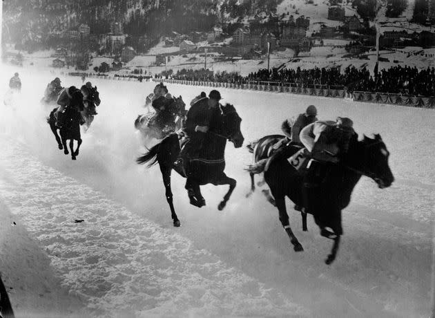 The Winter Olympic pentathlon included horseback riding. (Photo: Imagno via Getty Images)