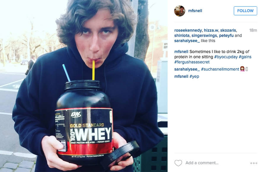 We're not sure how much protein is in this Slurpee...