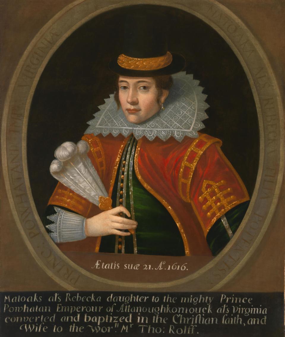 Pocahontas. oil on canvas. Date: after 1616. Museum: NATIONAL PORTRAIT GALLERY.