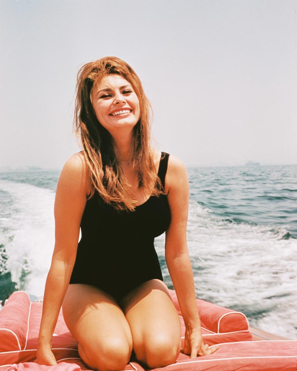 On a motor boat in the mid-1960s.