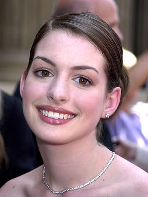 Anne Hathaway at the Hollywood premiere of Walt Disney's The Princess Diaries