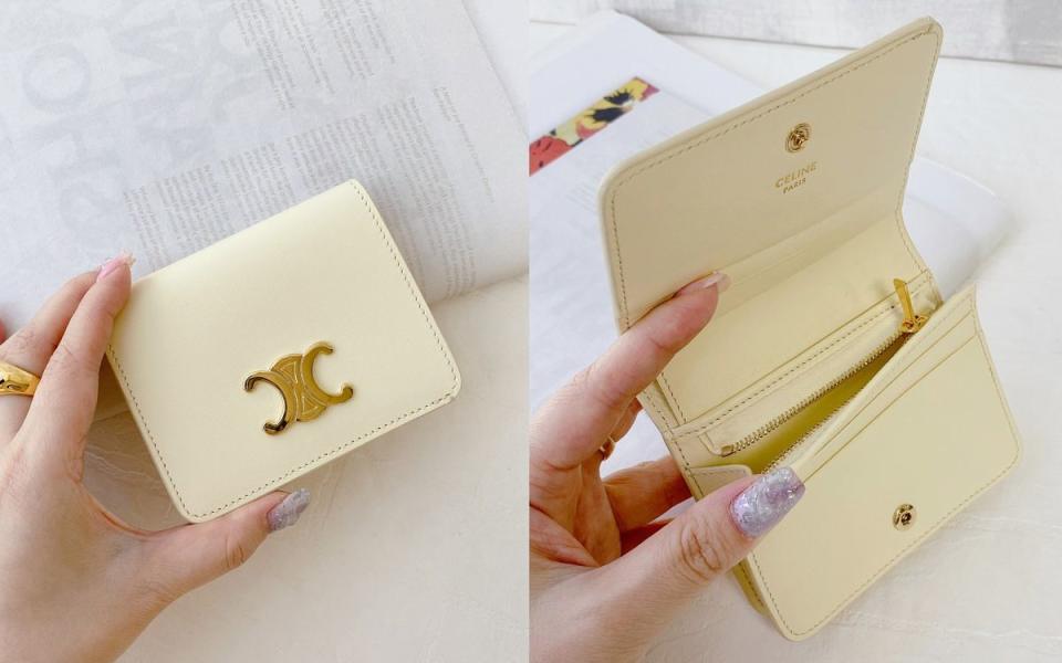 CELINE亮面牛皮革TRIOMPHE COMPACT銀包NT$ 23,500 Photo Via:LOOKin編輯拍攝