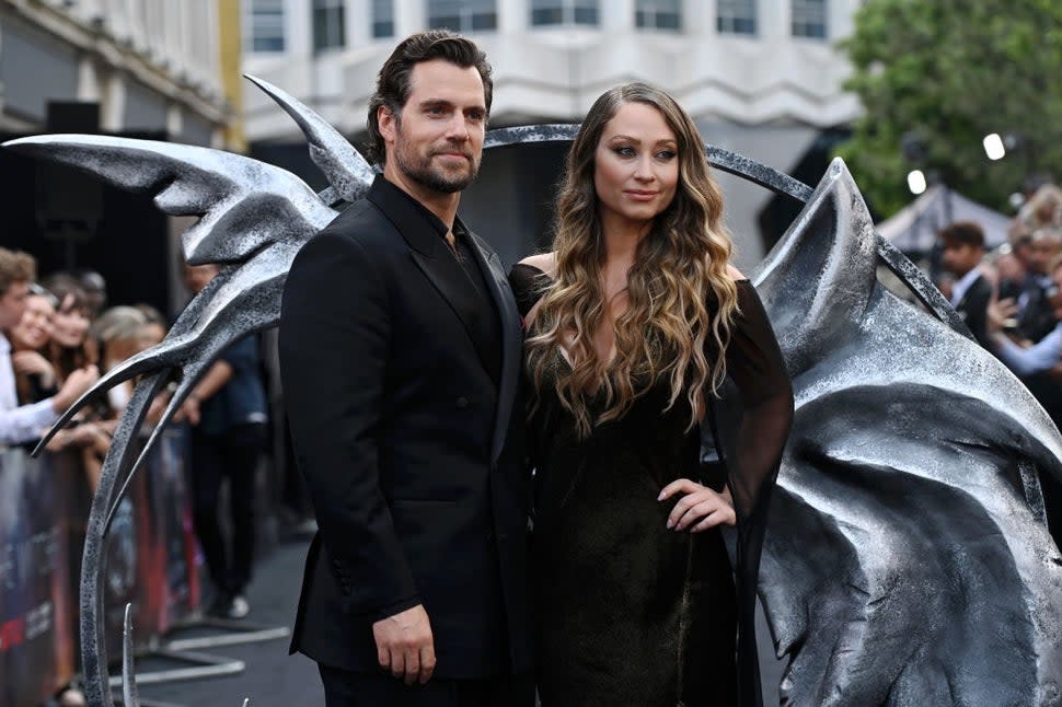 Henry Cavill and girlfriend Natalie Viscuso attend the season 3 premiere of 'The Witcher' in June 2023