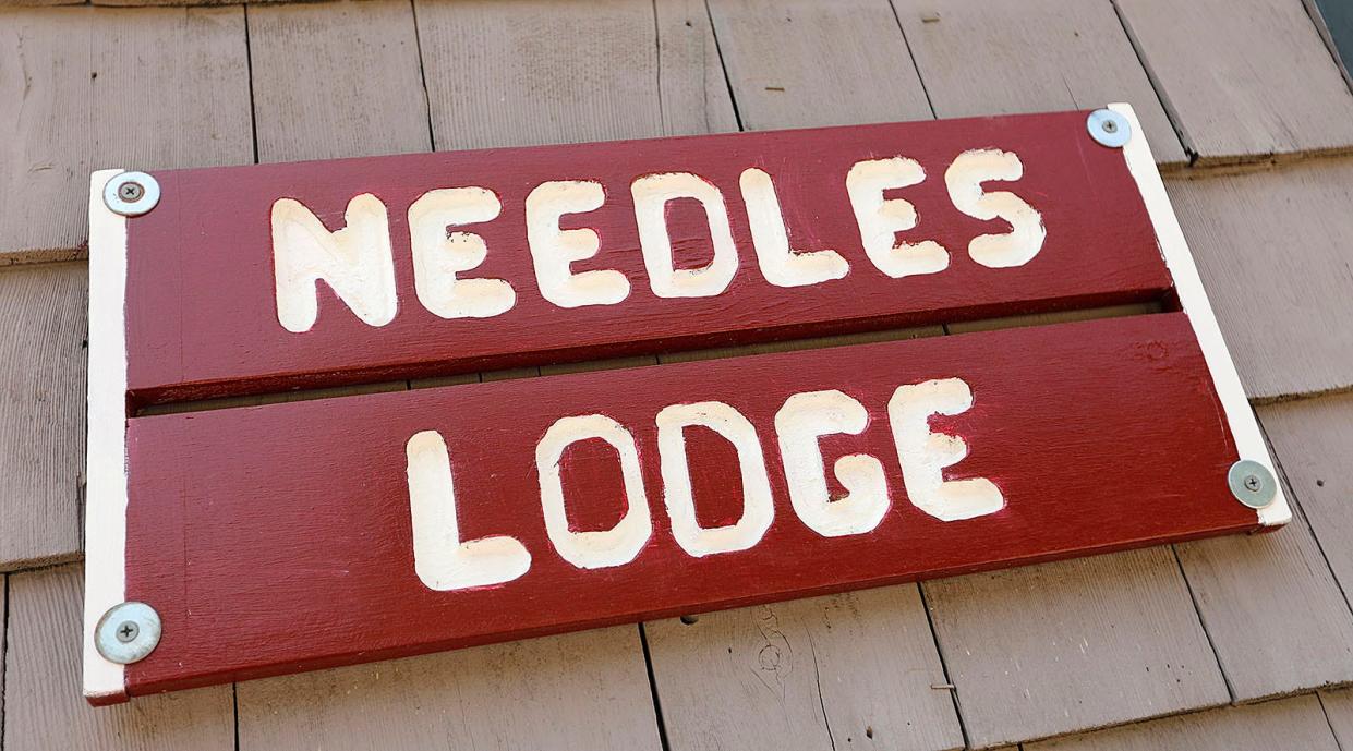 The Needles Lodge at Camp Kiwanee in Hanson overlooks Maquan Pond.