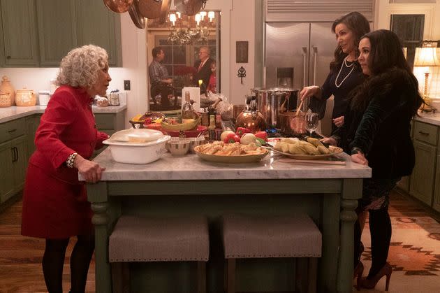 Renée Victor, Constance Marie, and creator and showrunner Gloria Calderón Kellett in 