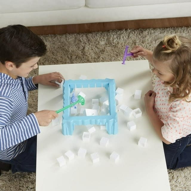 kids playing with Don't Break the Ice game