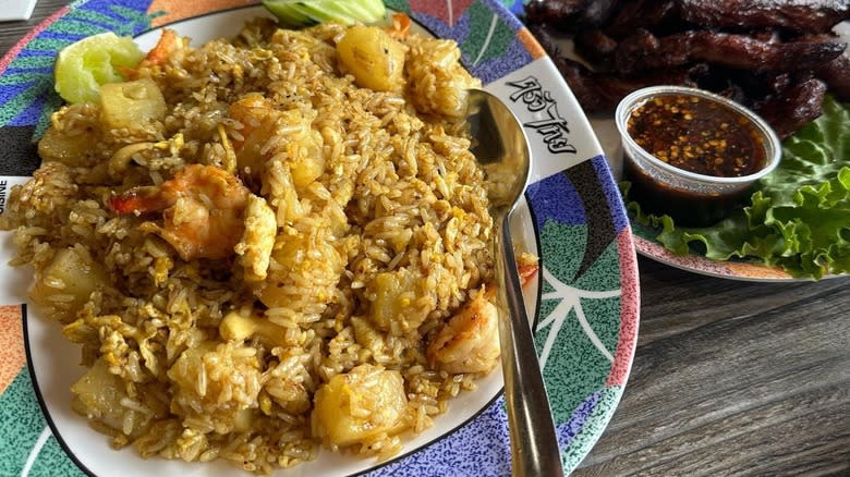 Pineapple fried rice at Krua Thai in North Hollywood and West Covina, California