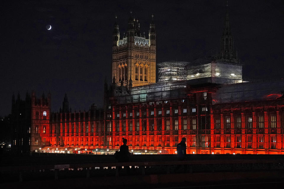 The Houses of Parliament were floodlit in red to remember all those killed, kidnapped, tortured or suffering because of their religious beliefs. The #RedWednesday campaign is&nbsp;organized&nbsp;by the charity Aid to the Church in Need.