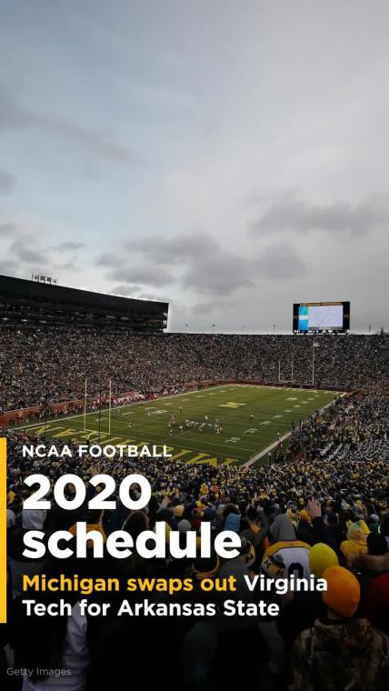 Michigan swaps out Virginia Tech for Arkansas State on 2020 schedule
