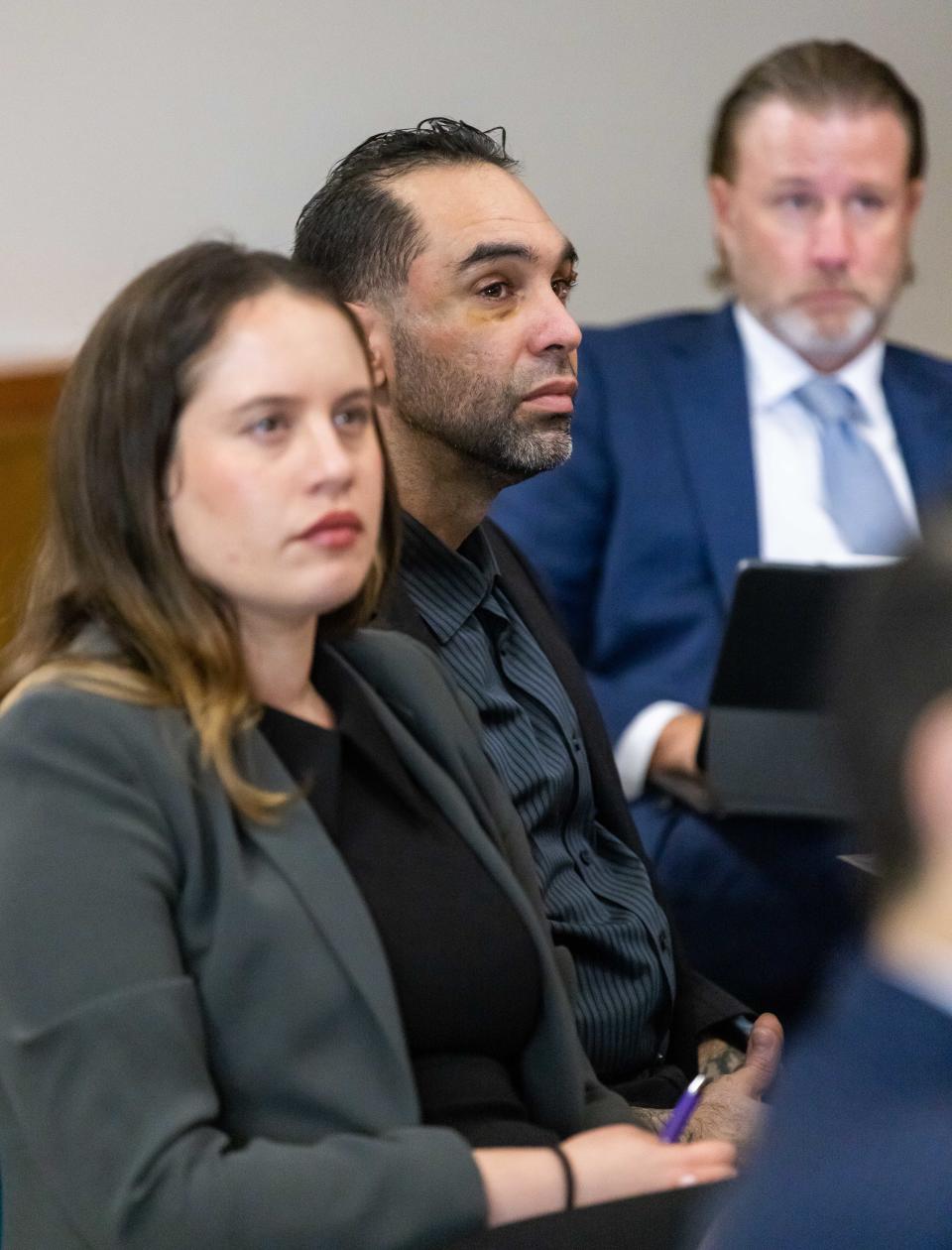 The defense team at Armando Moreno's trial on Friday.