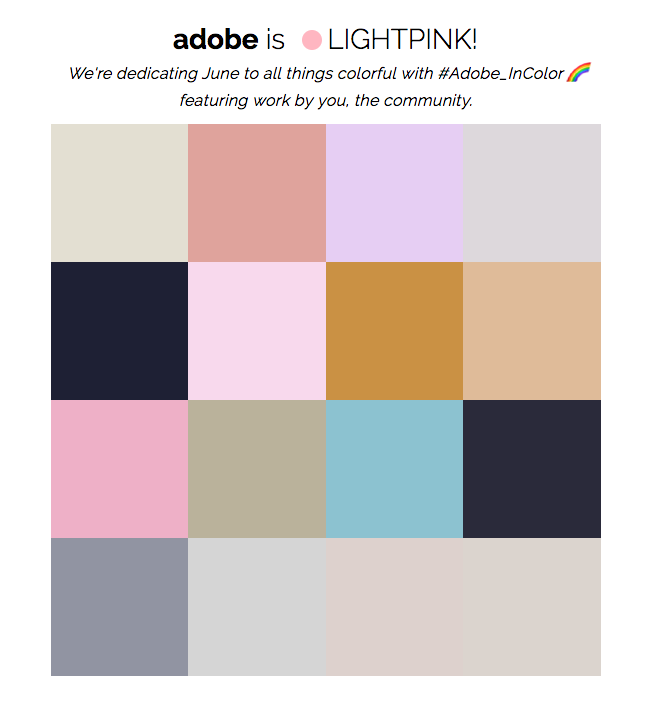 Image of Adobe Instagram palette