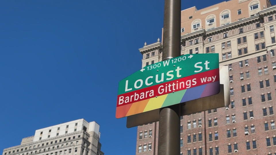 Barbara Gittings Way now marks the intersection of Locust and 13th Streets in Philadelphia's Gayborhood  