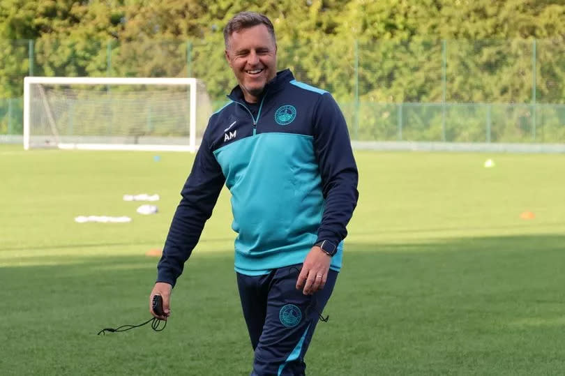 All smiles for Stirling Albion manager Alan Maybury as he put his squads through their paces