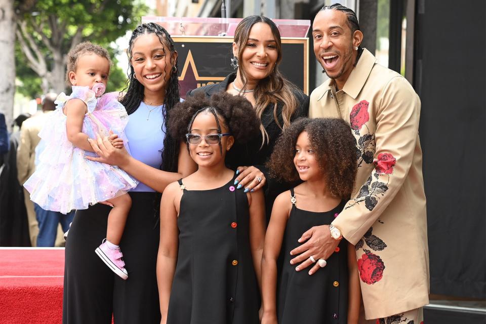 Eudoxie Mbouguiengue, Ludacris and family at the star ceremony where Ludacris is honored with a star on the Hollywood Walk of Fame on May 18, 2023 in Los Angeles, California