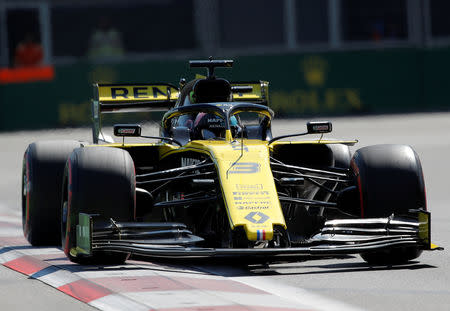 FILE PHOTO: Formula One F1 - Azerbaijan Grand Prix - Baku City Circuit, Baku, Azerbaijan - April 27, 2019 Renault’s Daniel Ricciardo in action during practice REUTERS/Maxim Shemetov/File Photo