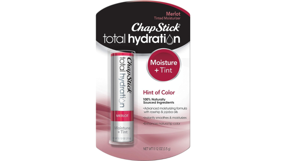 ChapStick Total Hydration Moisture + Tint Merlot Tinted Lip Balm: $7