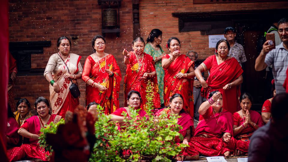 Itumbaha's community take part in an inauguration ceremony. - Pranab Joshi/Courtesy Itumbaha