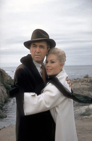 Richard C. Miller/Donaldson Collection/Getty James Stewart and KIm Novak in <em>Vertigo</em> (1958)